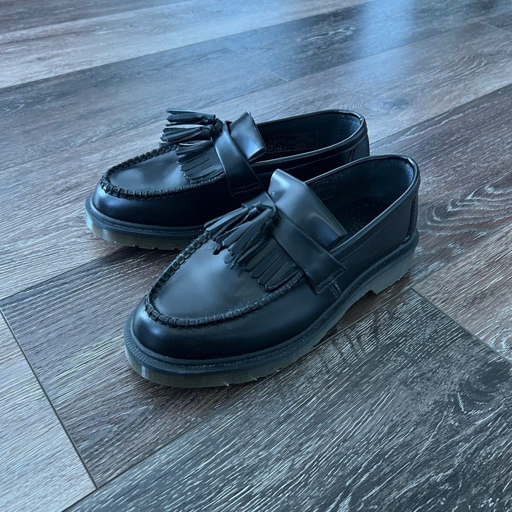 Never worn dr marten Adrian Classic Black Tassel Loafers